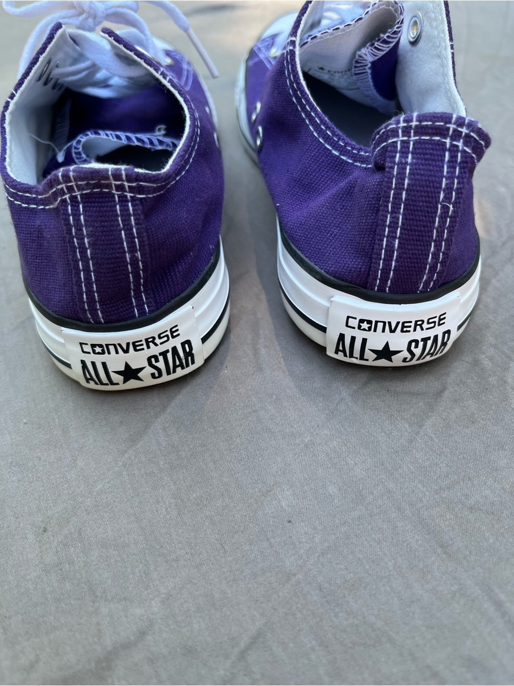 Converse Purple Low Top Sneakers with White Laces - Picture 3 of 7